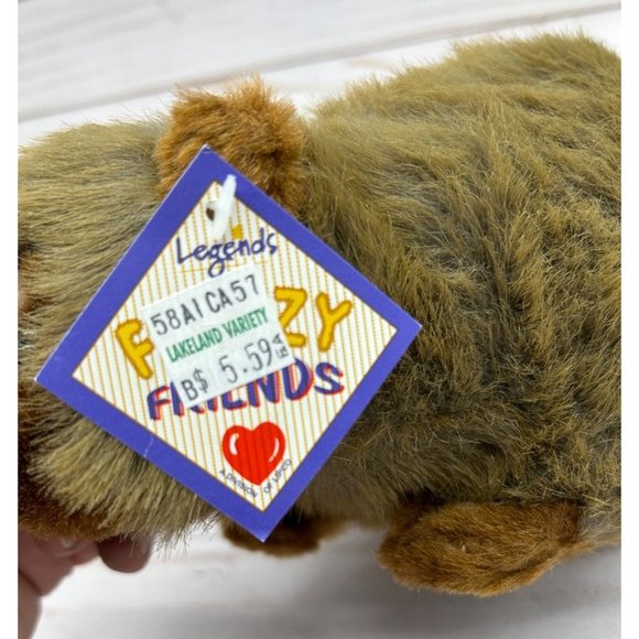 Legends Fuzzy Friends Beaver Brown 9" Plush Stuffed Animal River Pond - Picture 7 of 8